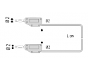 ELECTRO PJP - PVC LEAD MF 2mm/MF 2mm 0,40mm2 50cm BLACK 214