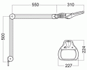 LUXO - LAMPE WAVELED ESD D5 NOIRE 1050mm
