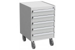ESD 45/56-1 drawer unit on castors, 5 drawers