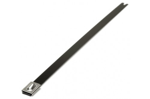  - 150x4.6mm POLYESTER COATED STAINLESS STEEL CABLE TIES  x100