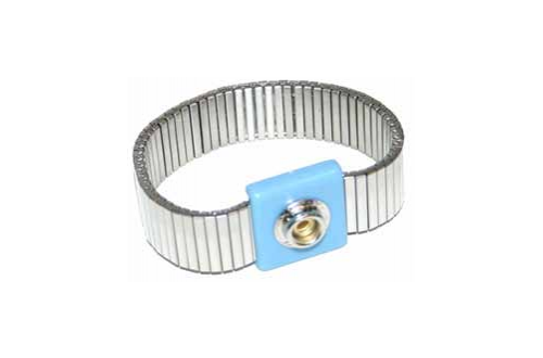  - Bracelet en métal argenté extensible
