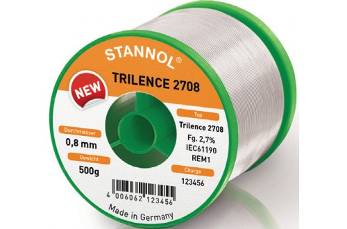 STANNOL - SOLDER WIRE FLOWTIN TC Sn99,3Cu0,7 Trilence 2708 2,7% (0,8mm-500g)