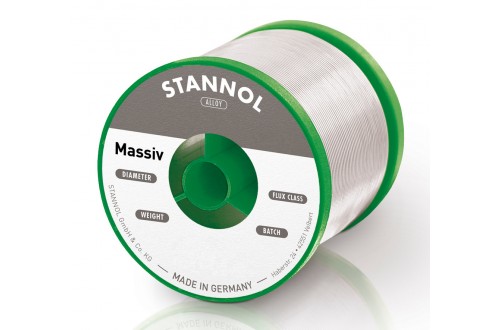 STANNOL - SOLDER WIRE TSC Sn95,5Ag3,8Cu0,7 MASSIVE (1,0mm-1000g)