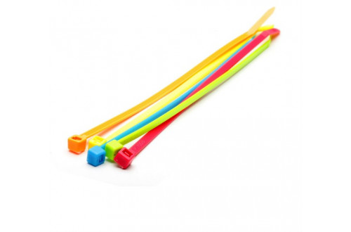  - 370x7.6mm FLUORESCENT BLUE CABLE TIES  x100