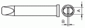 SOLDERING TIP XT-B CHISEL 2,4 x 0,8 mm