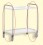 2 U-HANDLE STAINLESS KIT - 3 SHELVES CAPACITY - CONDUCTIVE WHEELS