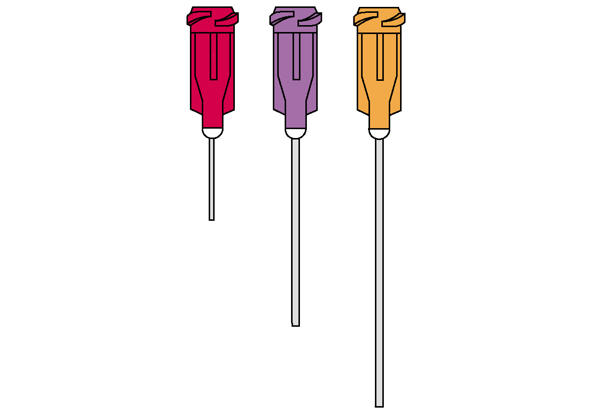 Aiguille de dosage de précision conique 0,3 mm