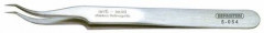 SMD TWEEZERS, 120MM, SICKLE-SHAPE-CURVED, VERY SHARPLY POINTED