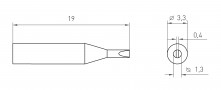 SOLDERING TIP RTM 013 S MS  (RT3MS)