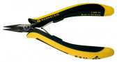 SNIPE NOSE PLIERS EUROLINE, 130MM, SHORT PLAIN JAWS, DISSIPATIVE BICOLOURED HAND GUARD