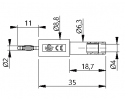 ELECTRO PJP - Adapter 2mm male plug / 4mm female