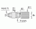 ELECTRO PJP - APPARAATKLEM 4MM  25A  ROOD