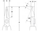 IDEAL-TEK - Pince coupante micro pointe 15D