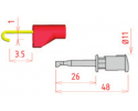 ELECTRO PJP - PROFESSIONAL MINI TEST CLIP - SOLDER CONNECTION GREY  6012