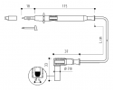 ELECTRO PJP - D4 TEST LEAD+RIGHT ANGLE FIXED SAFETY SHEATH PLUG D4-100cm-SILIC 2.5mm2 RED