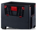  - FOLDABLE ESD BIG BOX 120x100x100cm WITH 4 OPENING FLAPS, 3 SKIDS