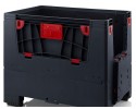  - FOLDABLE ESD BIG BOX 120x80x100cm WITH 4 OPENING FLAPS, 3 SKIDS