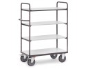  - ESD SHELVED TROLLEY, 4 SHELVES, WITH HANDLE, 850x500mm, 500kg