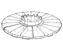 ITECO - CAROUSEL - COMPLETE BINS PLATE DIA.600mm ESD BLACK
