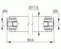 ELECTRO PJP - SAFETY FEMALE - FEMALE 4mm ADAPTOR - 1000V CAT IV - GREY