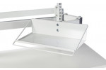 Equipment tray with double arm