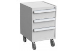 ESD 45/56-7 drawer unit on castors, 3 drawers