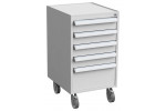 ESD 45/66-5 drawer unit on castors, 5 drawers
