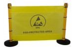 Set of 1 x Barrier Flag, and 2 x yellow post
