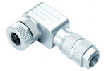 M12-A, angled, screw clamp, iris spring, shieldable