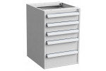 Drawer unit ESD 45/66-2 fitted with 5 drawers