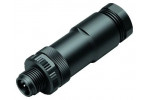 M12-A, duo connector, plastic locking, screw clamp