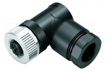 M12-A, angled, duo, metal locking, screw clamp