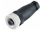 M12-A, metal locking, screw clamp/solder