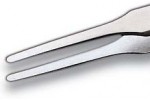 Flat round tips straight tweezers