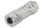 M12-A, screw clamp, shielding ring, shieldable, stainless