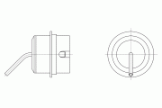 Hot air round nozzle bent NR02