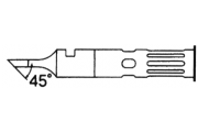 Round tips spade 45°