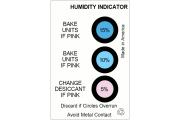 3 spot humidity indicator card: 5, 10, 15%