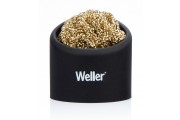 Brass sponge tip cleaner with holder