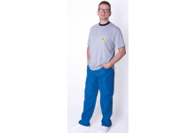 - T-shirt unisex TS16 bleu avec poche ESD