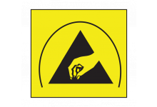 ITECO - Waarschuwingslabel zelfklevend ESD,  "PROTECTIVE" -symbool 