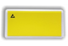 ITECO - Porte-étiquette adhésif avec étiquette intérieur jaune + symbole