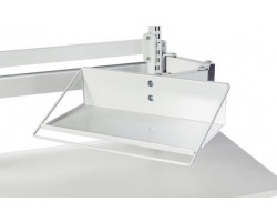 Equipment tray with double arm
