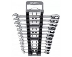 Ring ratchet open-ended spanner set
