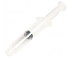 Manual syringe with rubber stopper