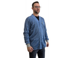 Smock, blue jacket with cuffs