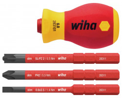 Screwdriver with bit holder set slimVario® electric