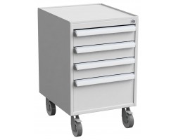 Drawer unit 45/56-3, castors 4 drawers