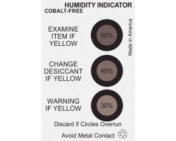 Colbalt-free humidity indicator card 30, 40, 50%