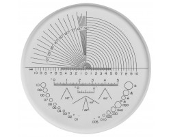 Reticle, Precision measuring scale for lengths, angles and diam